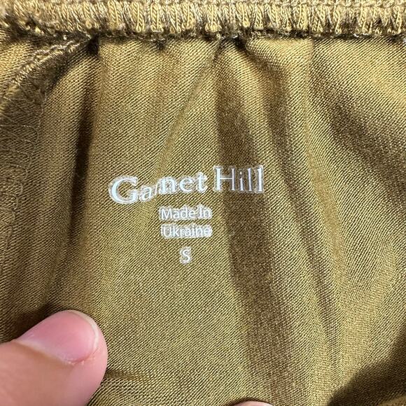 Garnet Hill Button Detail Knit Wrap Skirt Yellow Green Small - Picture 4 of 8